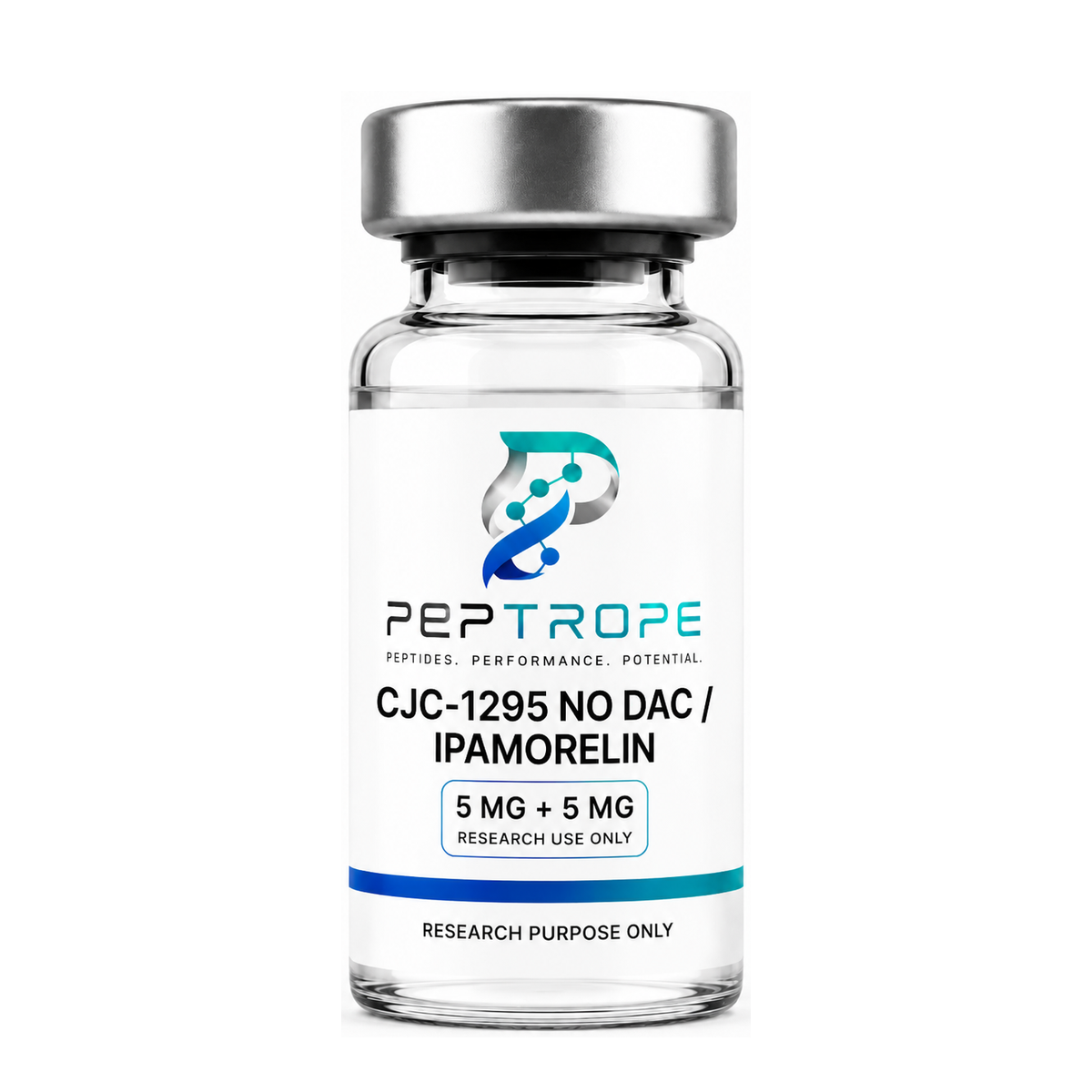 CJC-1295 No DAC / Ipamorelin - PEPTROPE product presentation for laboratory research